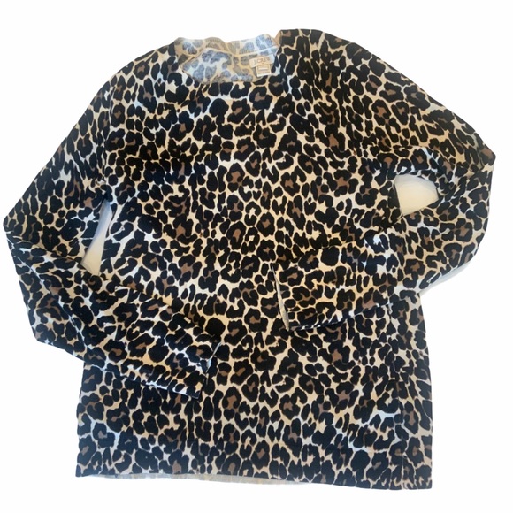 J. Crew Cheetah Leopard Sweater Size Small - Picture 4 of 10